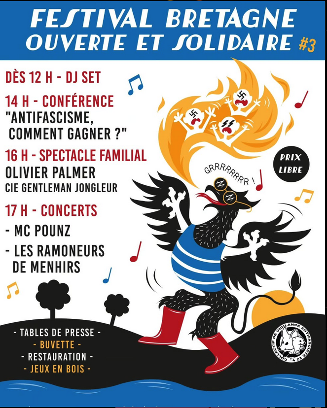 Affiche du Festival pour une Bretagne ouverte et solidaire, 3ème édition, le 10 mai 2025 à Saint-Brieuc